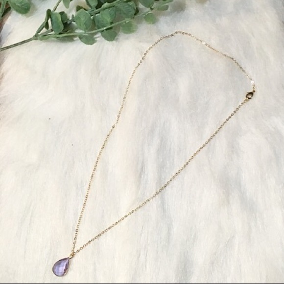 Dainty Handmade Amethyst and Rose Gold Necklace - Picture 4 of 8
